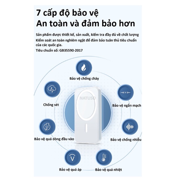 Sạc ko dây ,Kiêm Sạc Dự Phòng sạc ko dây táo 5W/15W-Hỗ Trợ Nhiều Thiết Bị-Bảo Hành 6 Tháng