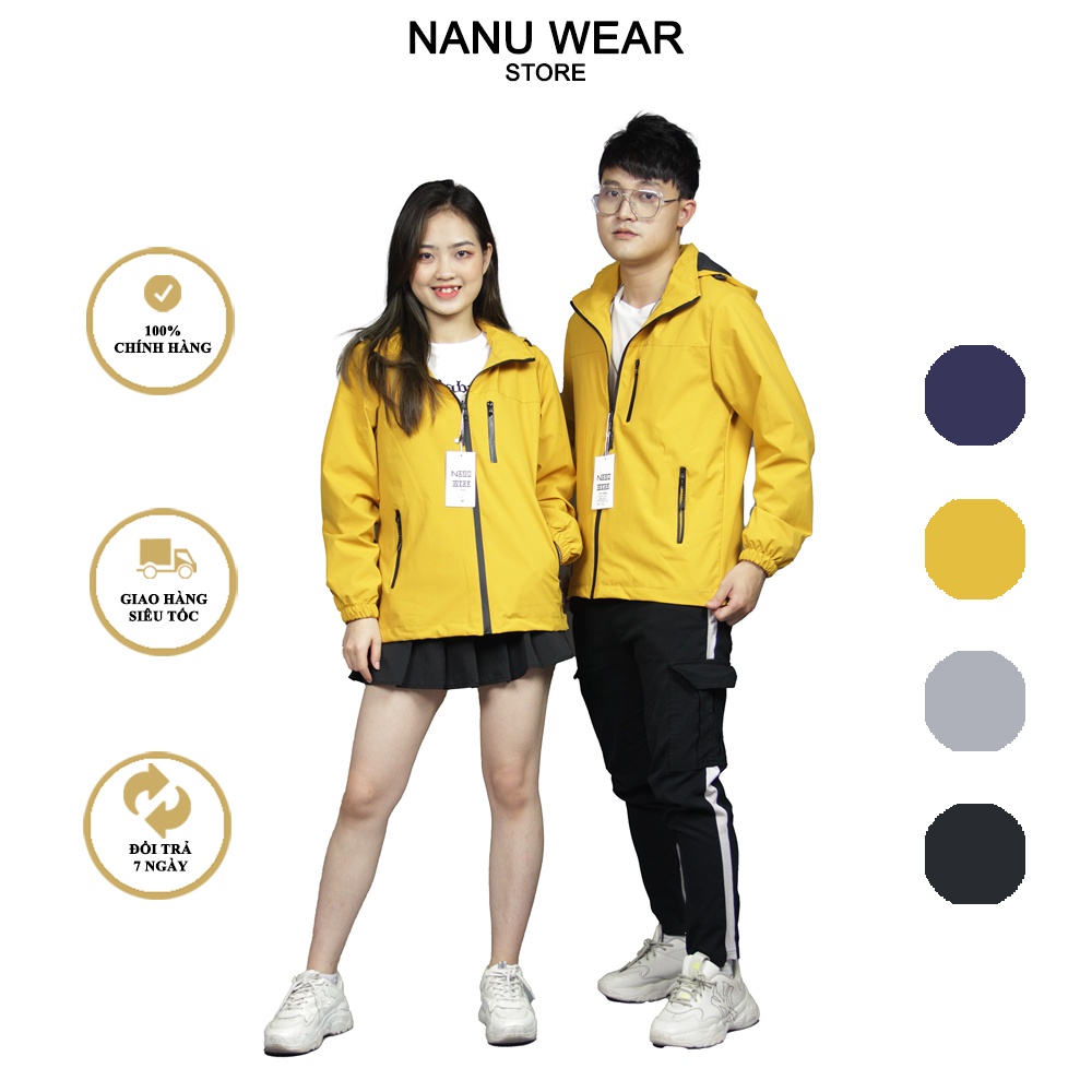 Áo khoác gió hai lớp nam nữ NANU WEAR