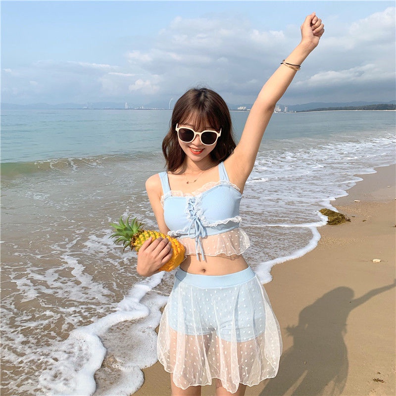 Bộ Đồ Bơi Hai Mảnh Phong Cách Hàn Quốc Cho Nữ