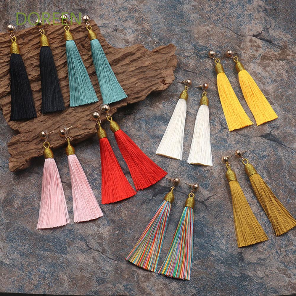 Bông tai tua rua dáng dài phong cách Boho cổ điển ấn tượng