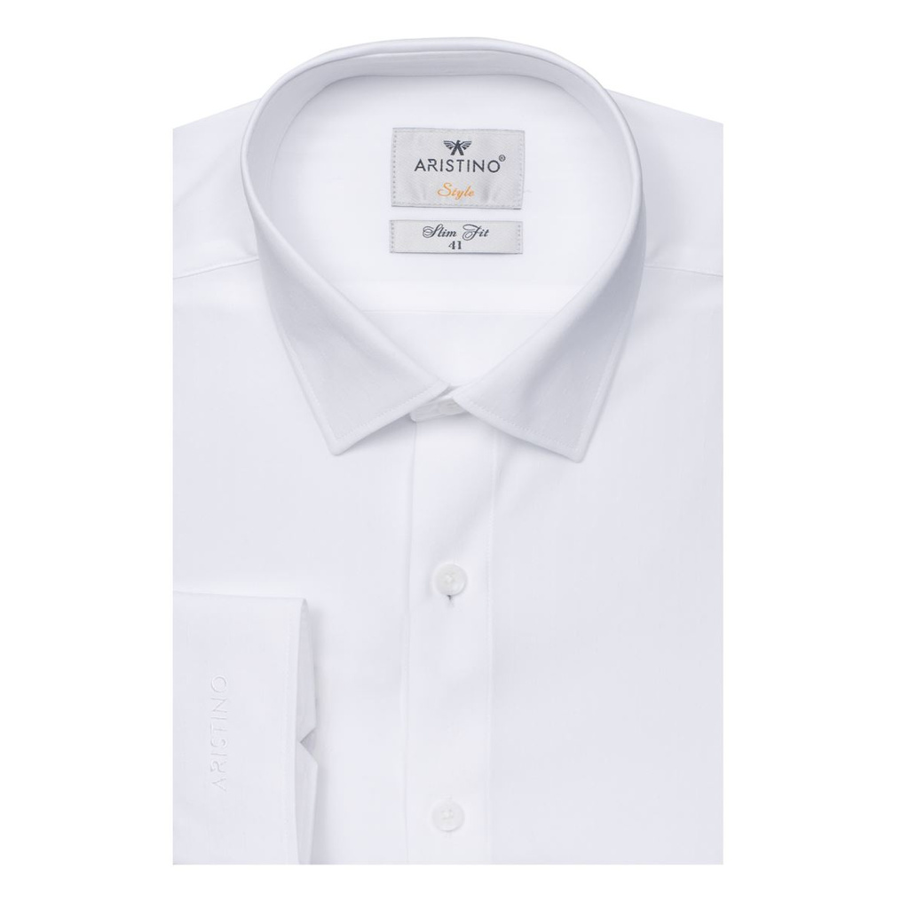 Áo Sơ Mi Nam Dài Tay ARISTINO ALS07709 Somi Công Sở Cao Cấp Màu Trắng Sọc Hạt Nổi Vải Nano Dáng Ôm Không Túi | BigBuy360 - bigbuy360.vn