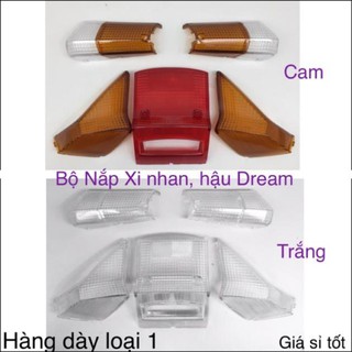 Nắp hậu, chụp đèn xi nhan Dream trắng / cam (Hàng dày)