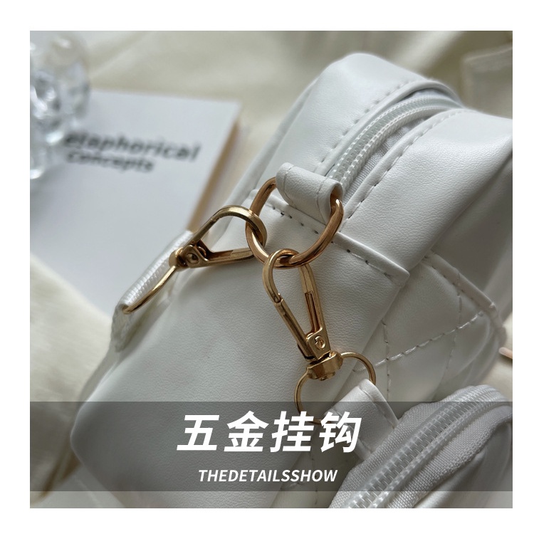 Túi Đeo Chéo Hình Vuông Nhỏ Màu Trơn Phong Cách Phương Tây Hàng Mới