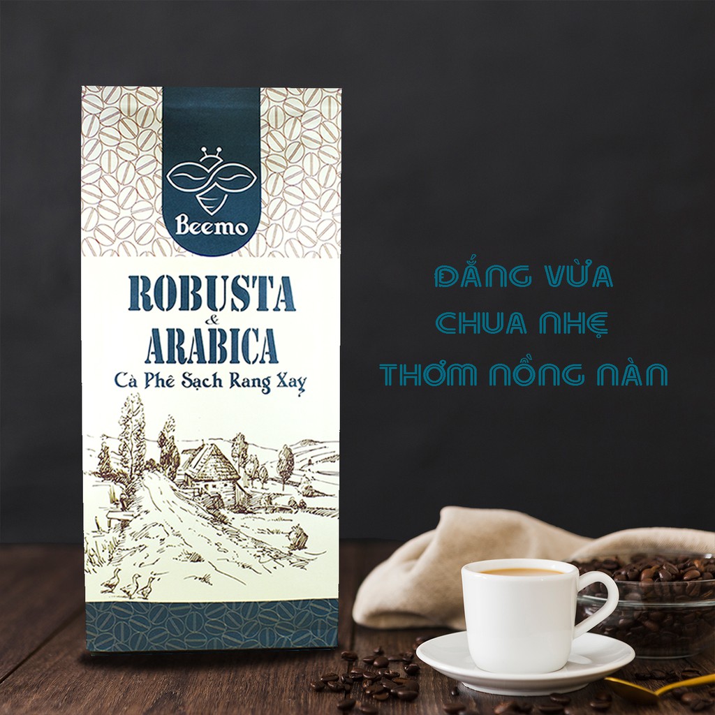 Cà phê nguyên chất Robusta phối Arabica Beemo