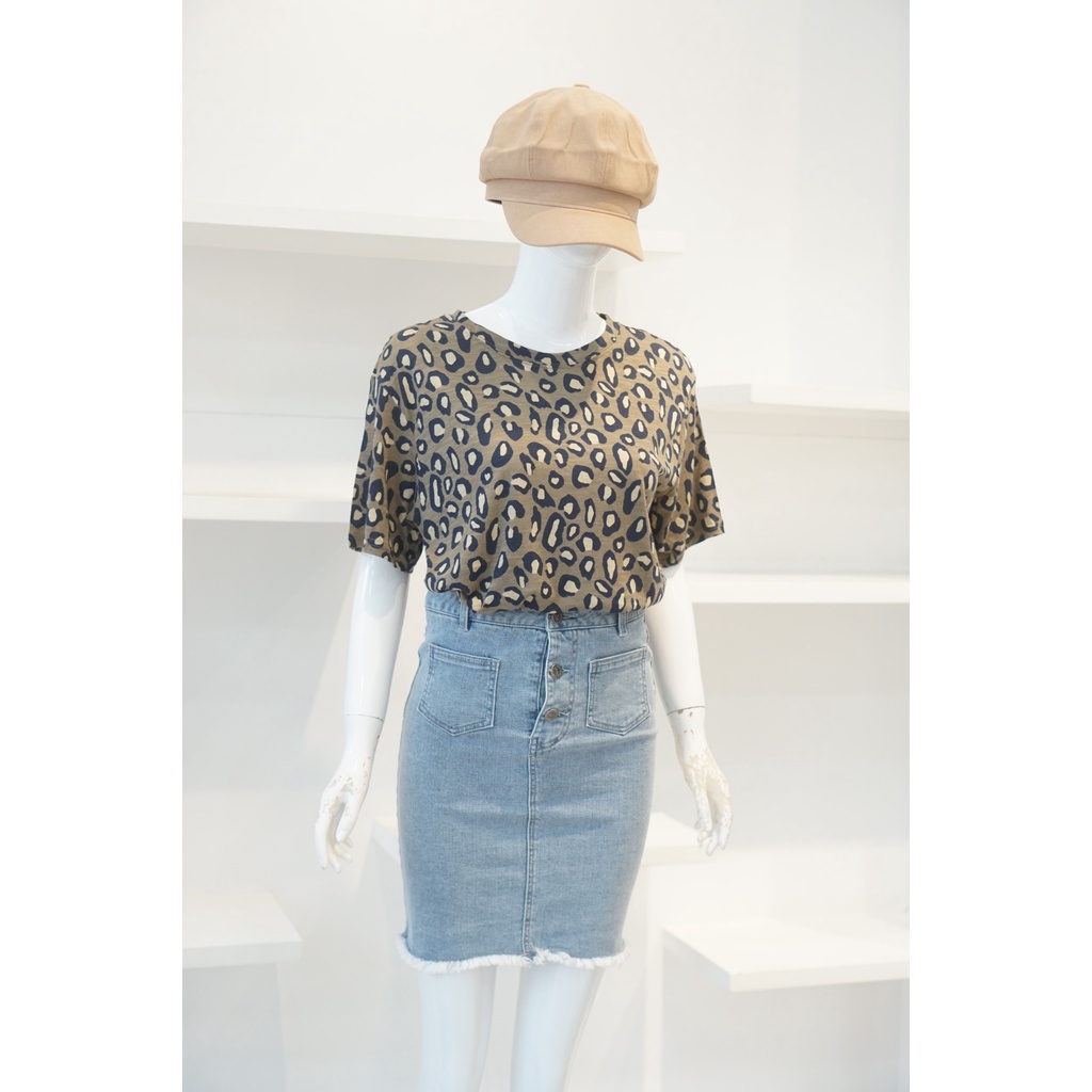Áo Thun Nữ Cotton Xược Loang Lính 138