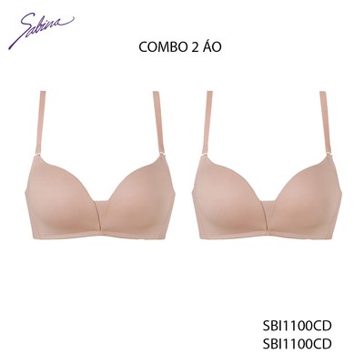 Combo 2 Áo Lót Mút Vừa Nâng Ngực Tự Nhiên Tạo Khe Chữ V Không Gọng Mordern V Wireless By Sabina SBI1100