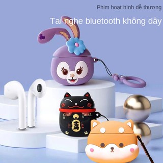 Tai Nghe Không Dây Bluetooth Tai Chạy Phim Hoạt Hình Dễ Thương Áp Dụng Cho AppleoppoHuaweivivoĐàn Ông Và Phụ Nữ Mini Vô 