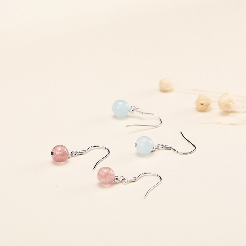 Bông tai bạc 925 đính đá phong thủy cho nữ sang trọng