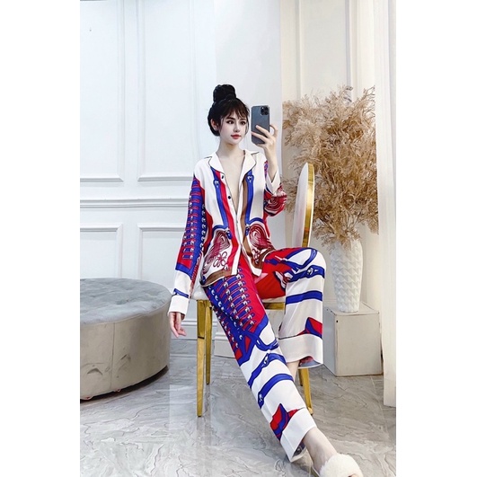 PYJAMA DÀI HOẠ TIẾT HẢI QUÂN CAO CẤP