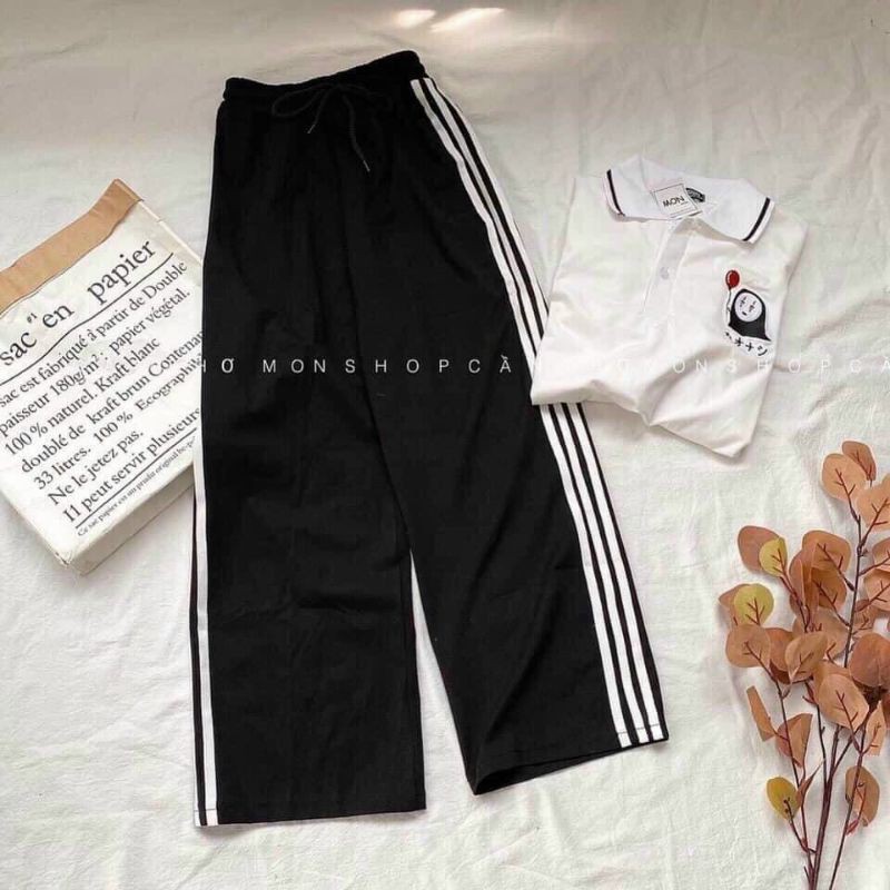 Quần ống rộng 3 sọc thể thao cá tính 1991xshop