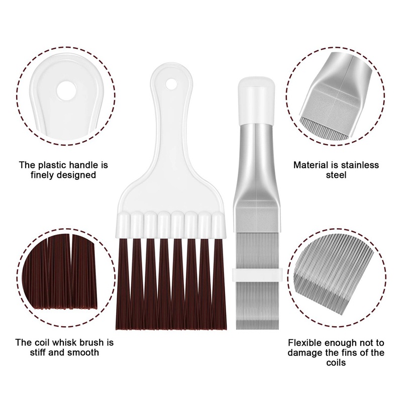 Set 3 Lược Kim Loại Dùng Để Vệ Sinh Máy Điều Hòa / Tủ Lạnh Đa Năng Tiện Dụng