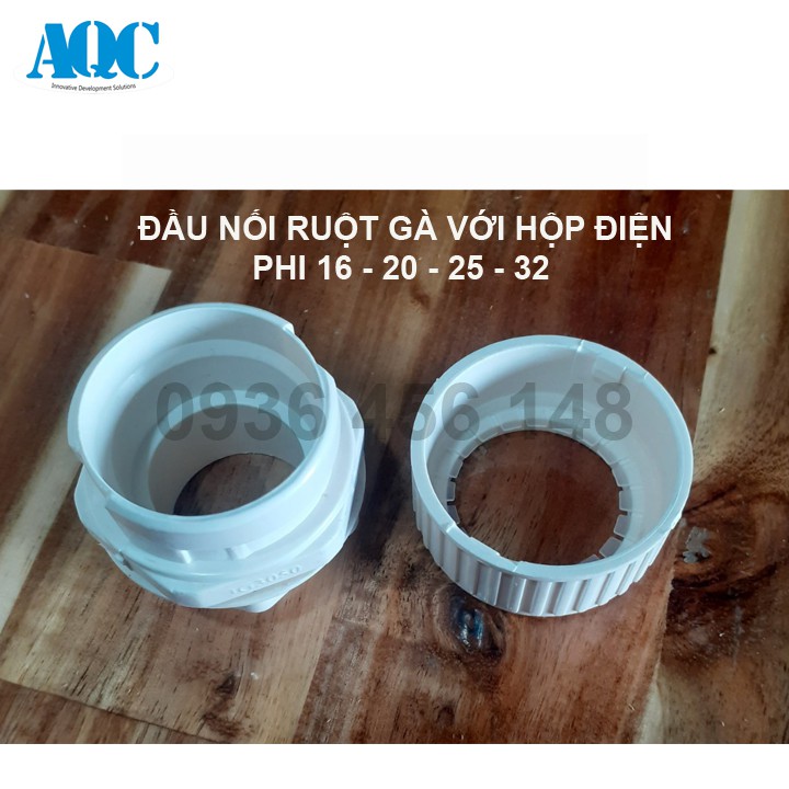 Đầu nối ruột gà với tủ điện, hộp box, máng cáp