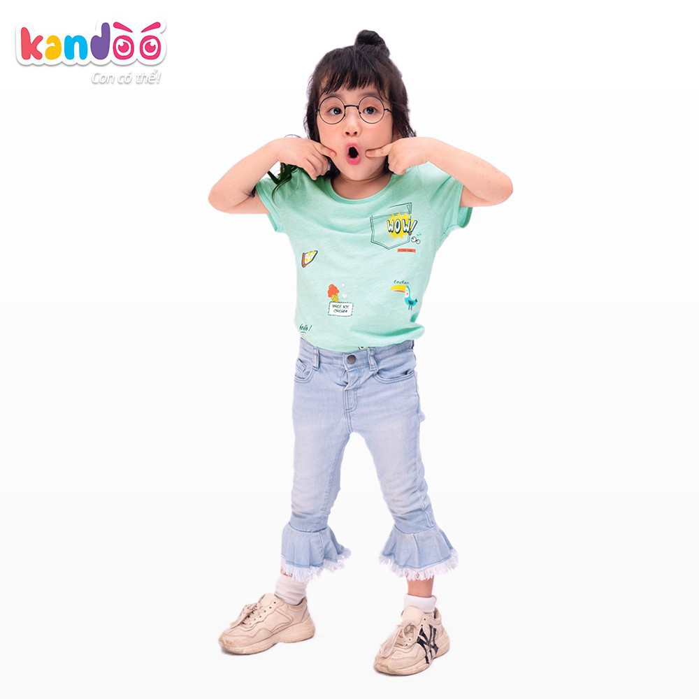 Áo tshirt bé gái DGTS1737 cotton, kandoo, WOW