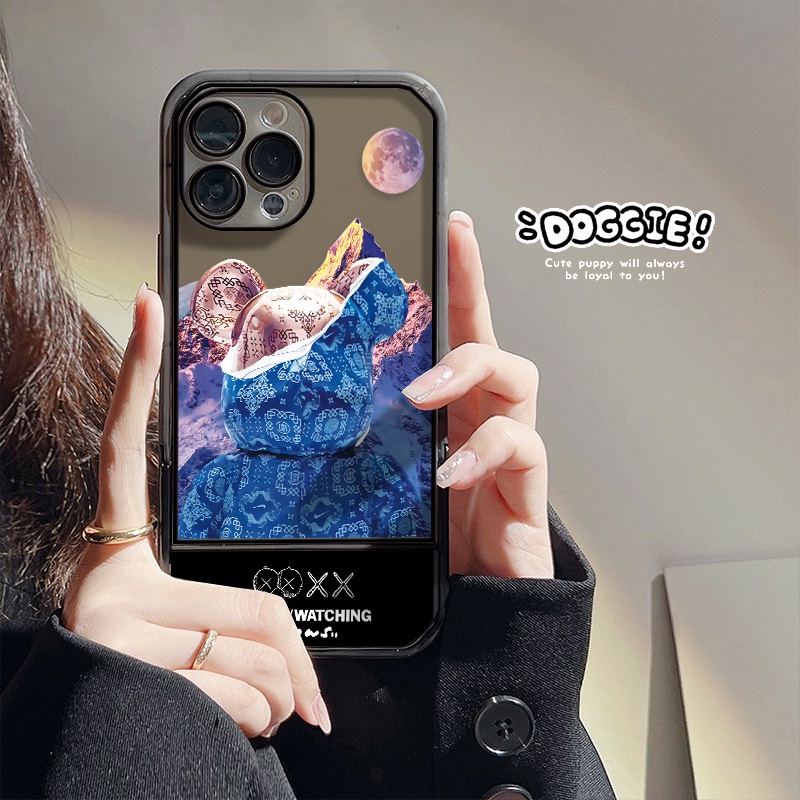 Ốp Điện Thoại Silicon TPU Mềm Trong Suốt Có Giá Đỡ Hình Gấu Cho IPhone 13 12 Pro MAX 11 Pro XS MAX X XR 8 7 6 6S Plus SE 2020 13