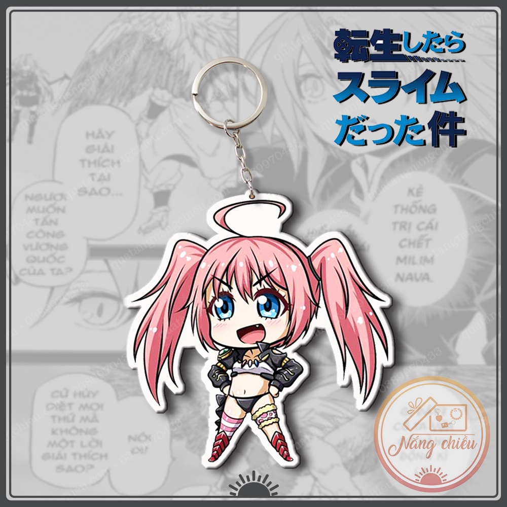 Móc khóa Dày In Sắc Nét 2 Mặt Anime chuyển sinh thành slim - Tensei-shitara Slime datta ken☘️Quà Tặng Nắng Chiều☘️