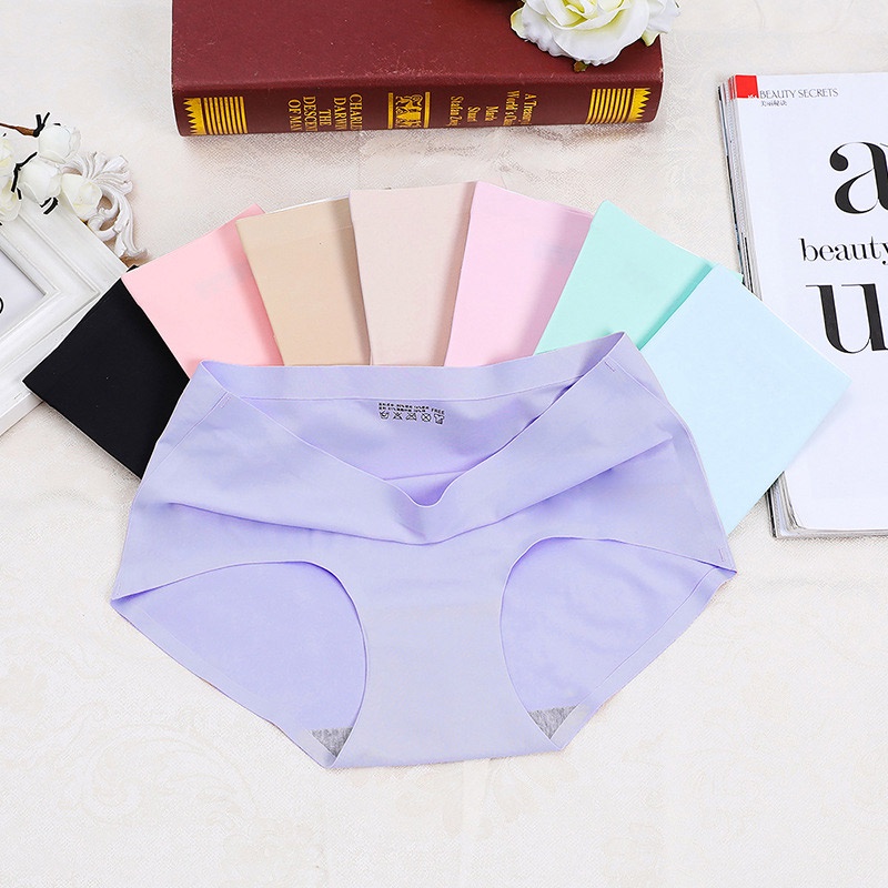 Set 3 quần lót lụa AOFEIQIKE không đường may plus size cho nữ