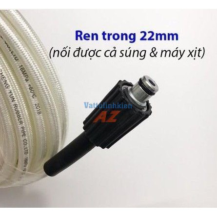 Cuộn 20m dây xịt nước tăng áp D22 mm dùng cho máy bơm, rửa xe