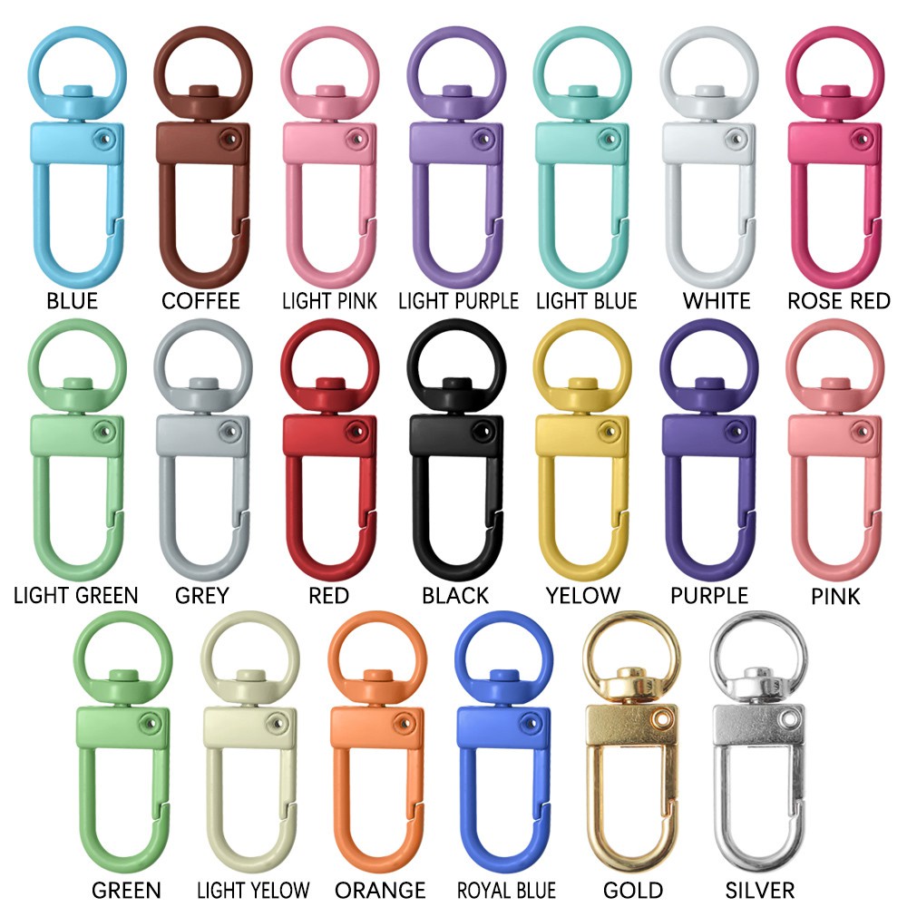 FUTURE 5PCS Metal Lobster Clasp Bag Part Accessories Collar Carabiner Snap Bags Strap Buckles Jewelry Making Hardware DIY KeyChain Split Ring Hook/Multicolor