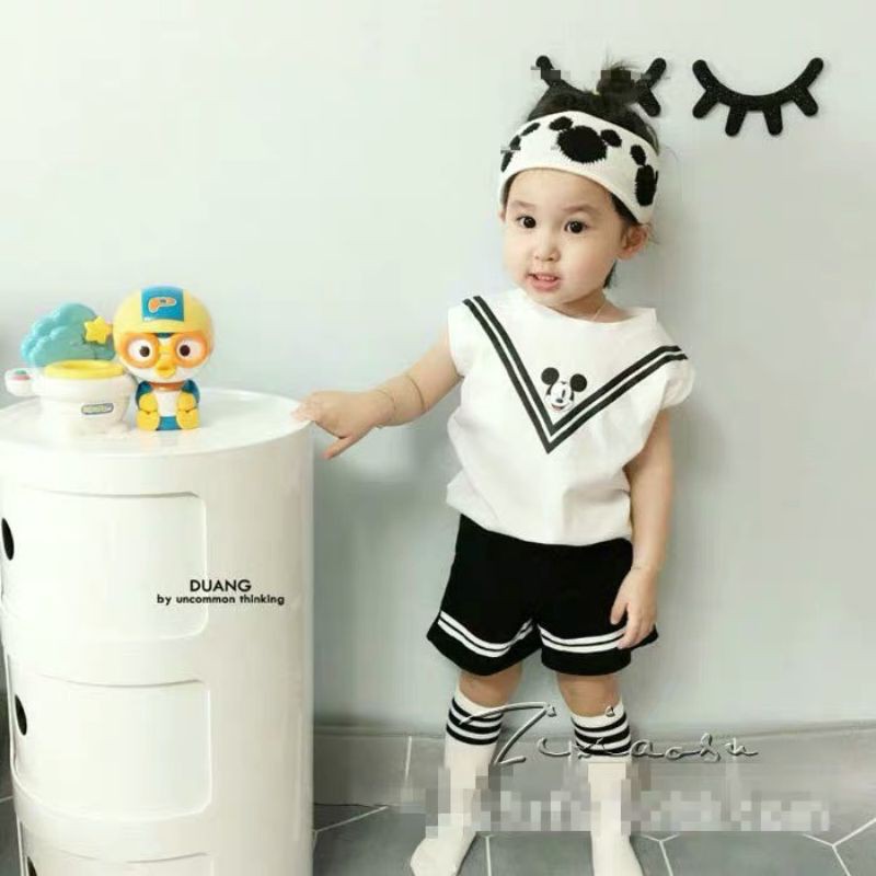 Bộ cộc tay chuột micky cho bé 8-18kg