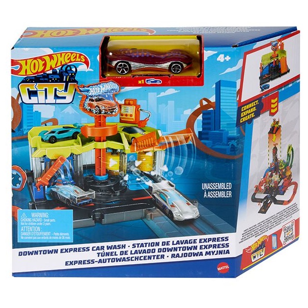 Bộ 3 Trạm Rửa Xe - Giữ Xe - Sửa Xe thương hiệu Hot Wheels City