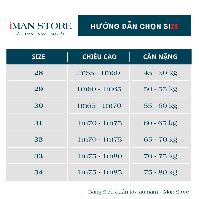 Quần Tây Nam Công Sở iMan Store [Cao Cấp], Quần Âu Nam Hàn Quốc Vải Chéo Cao Cấp Co Dãn, Chống Nhăn Xù - Hàng VNXK