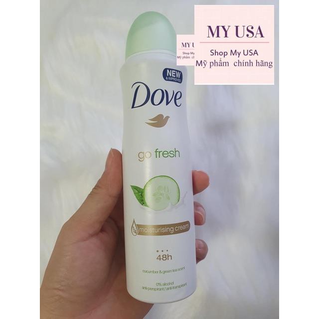 Xịt khử mùi nữ❤️XỊT KHỬ MÙI DOVE 150ML