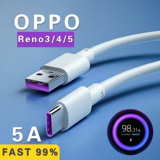 Dây cáp sạc nhanh 5A bằng đồng nguyên chất chất lượng cao cho OPPO Reno 5 4 3 pro