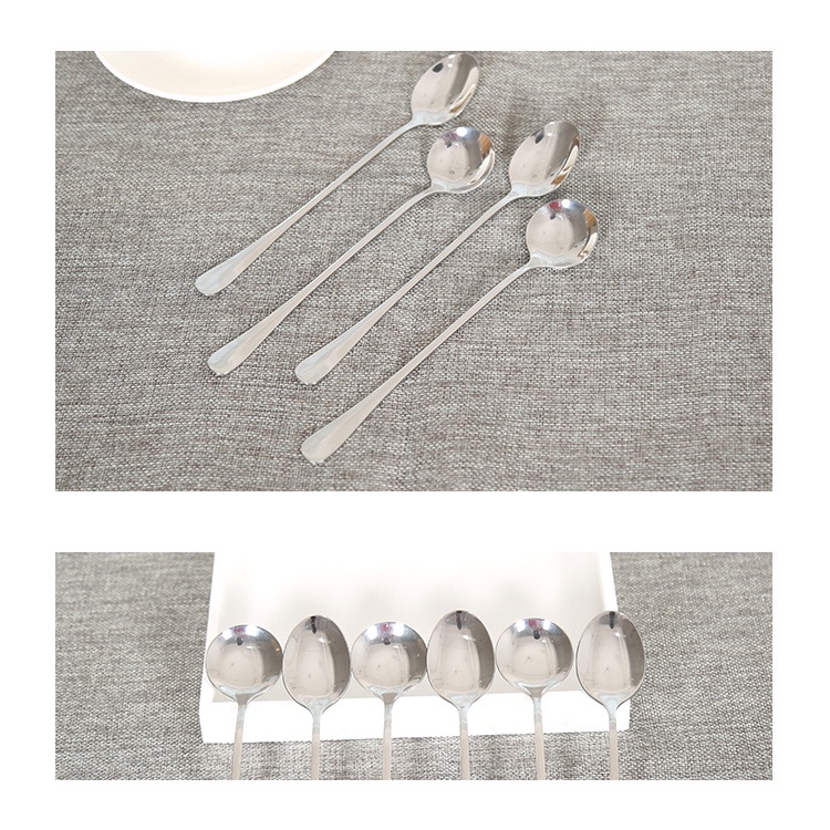 Thìa Inox Cán Dài / Muỗng Pha Cafe, Sinh Tố Phong Cách HÀN QUỐC Tiện Dụng- Phukientuiloc.com