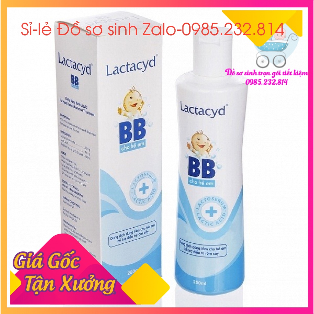 Sữa tắm gội LACTACYD BB dung tích 250ml ngăn ngừa rôm sảy cho trẻ sơ sinh
