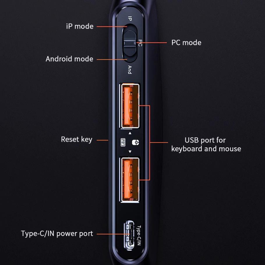 Adapter Hub blutooth 4.0 giúp kết nối bàn phím và chuột hỗ trợ chơi game hiệu Baseus Gamo - Hàng chính hãng