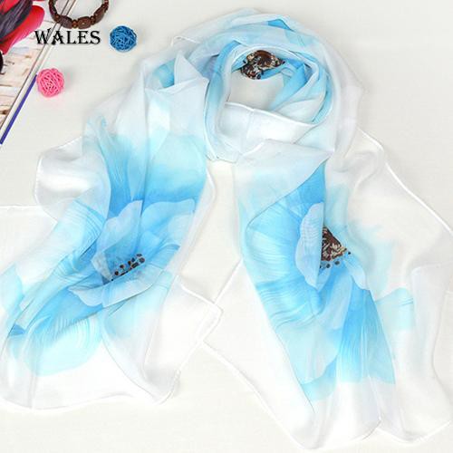Khăn Voan Choàng Cổ Họa Tiết Hoa Thời Trang Thanh Lịch Dành Cho Nữ