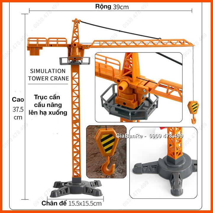 Mô Hình Nhựa Tỉ Lệ 1:50 - Cẩu Tháp Kèm Công Nhân Vật Liệu - 9973.9