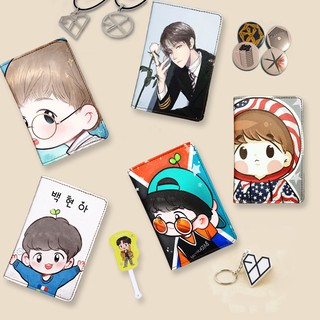 Ví bọc hộ chiếu (passport) hình chibi Baekhyun - EXO nhiều mẫu đẹp có in theo yêu cầu