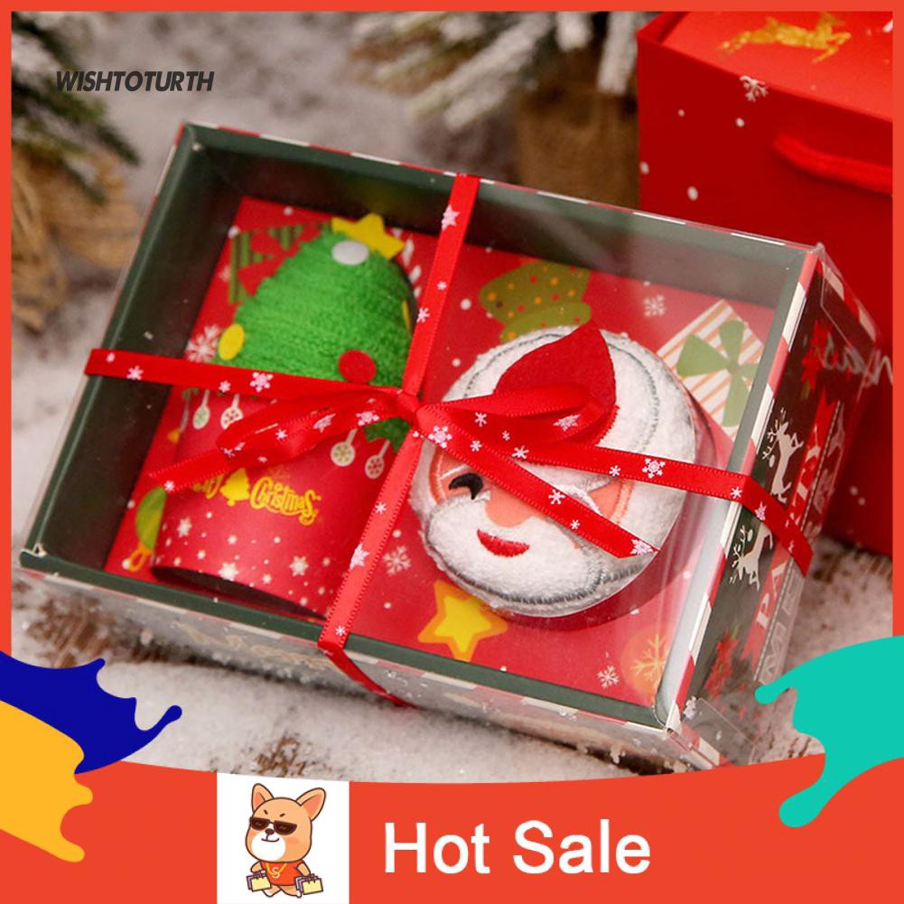 Chăn Giáng sinh thiết kế hộp quà hình cây thông/ người tuyết/ ông già noel dễ thương