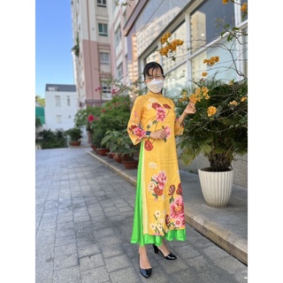Quần váy mặc áo dài cách Tân/ áo dài lững