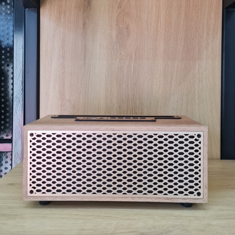 Loa Bluetooth XM-5H - Phong Cách Cổ Điển, Vỏ Gỗ Sang Trọng, Màng Loa Tổ Ong Decor Siêu Đẹp - Bass Tr