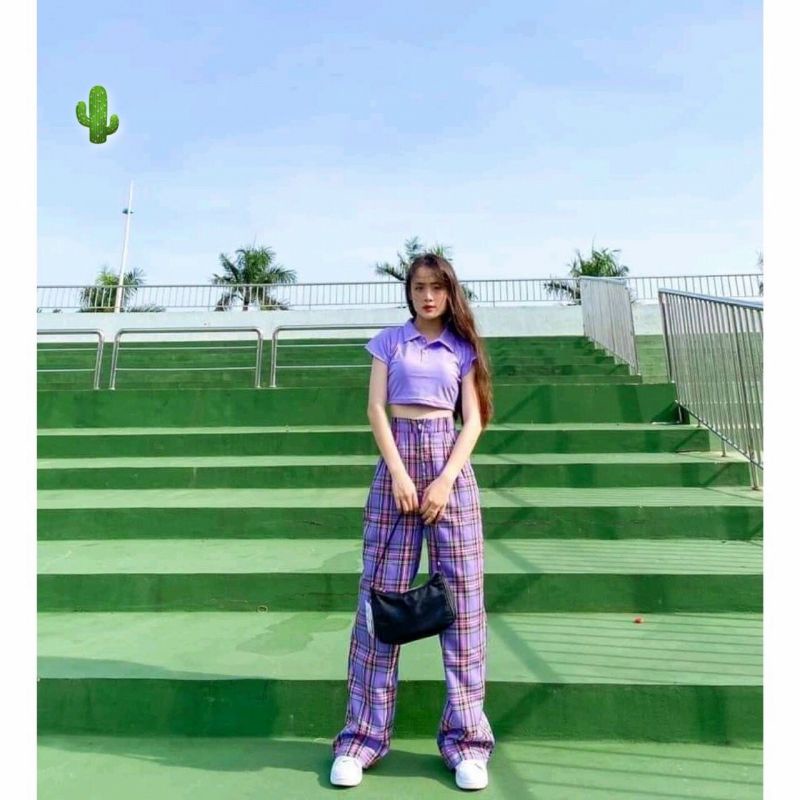 Áo croptop nữ cổ trụ polo chất thun borip mềm đẹp