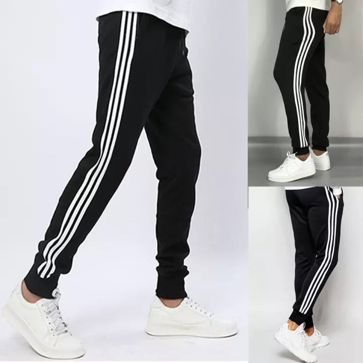 Quần thể thao bigsize 38-100kg nam nữ 3 sọc bo chun, Quần jogger 3 sọc line Unisex ống bo