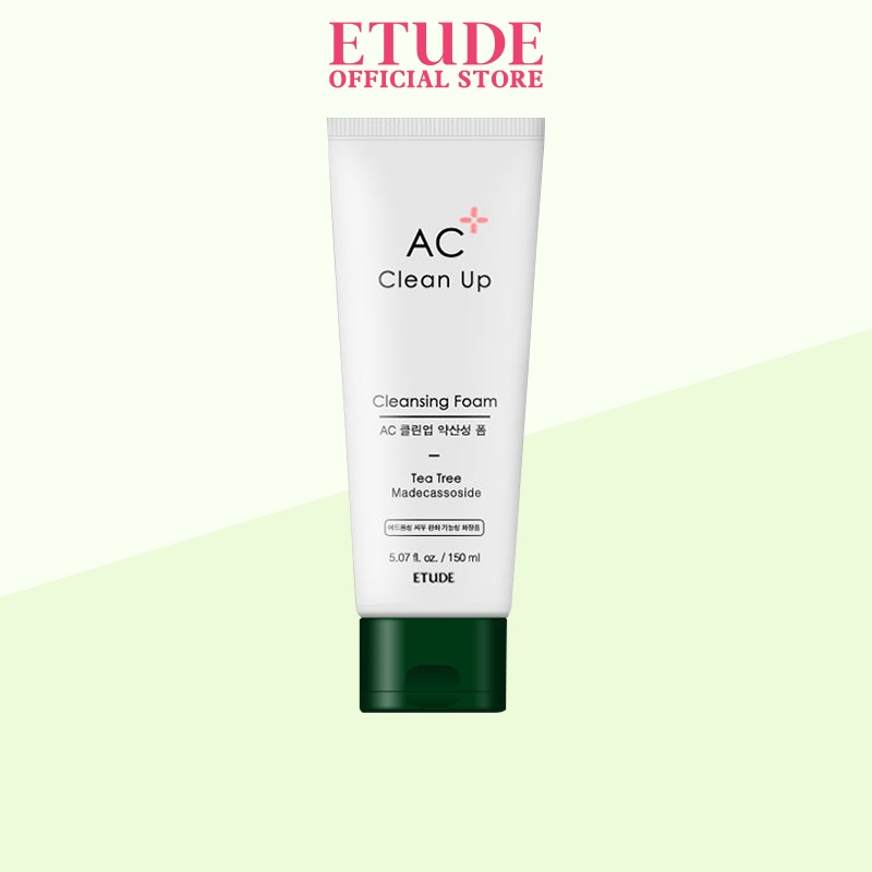 [Cho da mụn] Sữa rửa mặt chăm sóc da mụn ETUDE AC Clean Up Cleansing Foam 150ml làm sạch sâu