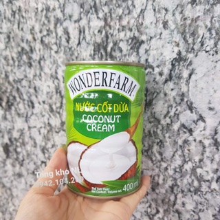 Nước Cốt Dừa Wonderfarm lon 400ml