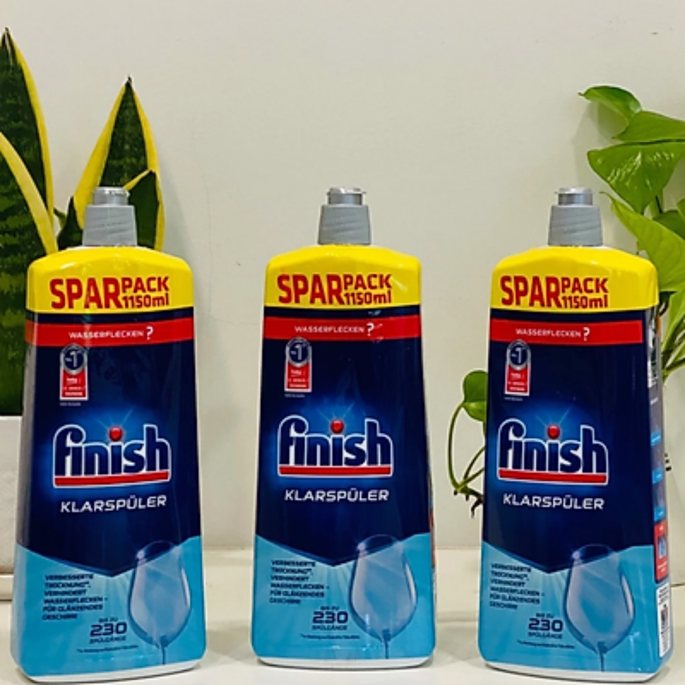 Nước làm bóng Finish 1150ml nước trợ xả dầu bóng  chuyên dùng cho máy rửa bát máy rửa chén.