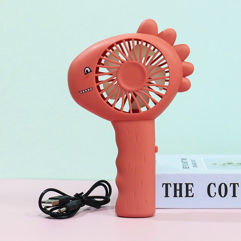 Quạt mini cầm tay sạc USB , Quạt tích điện hình khủng long dễ thương nhỏ gọn an toàn , chạy êm | BigBuy360 - bigbuy360.vn
