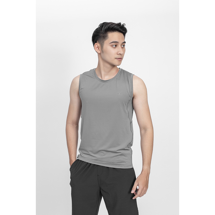 Áo Lót Nam Áo Thun Ba Lỗ Aristino ATT002S9 Màu Xám 258 Dáng Slim Fit Chất Liệu PE Cool Thể Thao