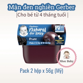 Mận đen nghiền Gerber cho bé 4m+ chống táo bón