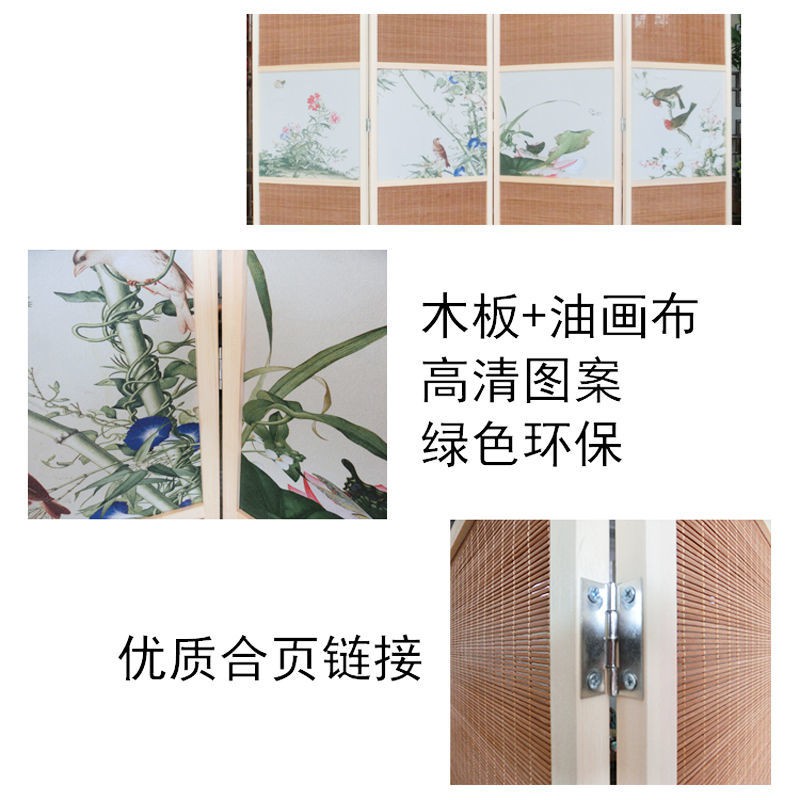 Vách ngăn xếp tre đan bằng gỗ đặc của Trung Quốc với mái hiên sơn di động văn phòng nhà ở khách đơn giản và hiện