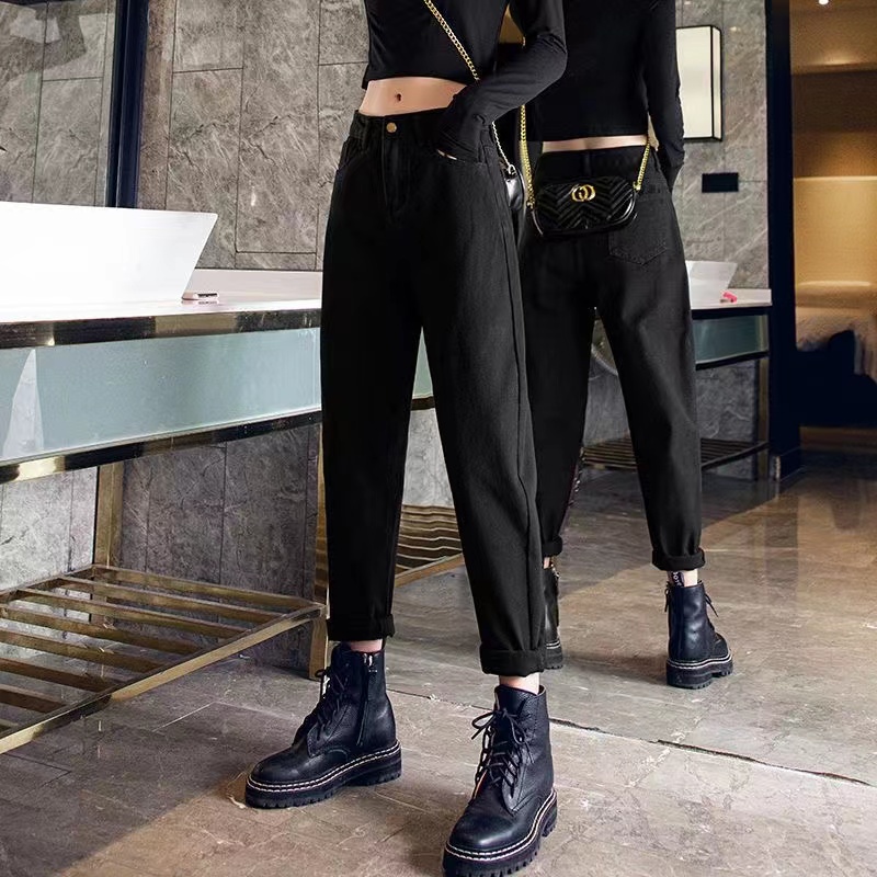 XẢ LẺ SIZE Quần jeans dài 9 tấc dáng baggy lưng cao ống suông rộng thời trang xuân thu cho nữ hàng loại 1