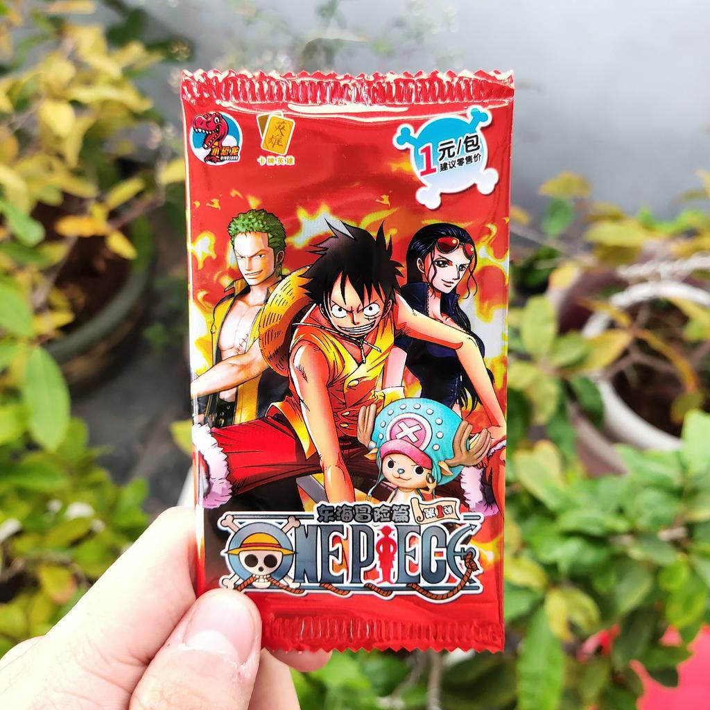Set ảnh thẻ nhân phẩm Anime One Piece ngẫu nhiên + Sleeve, Toploader bọc thẻ