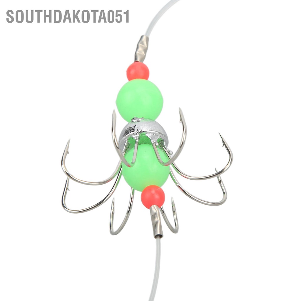 Hàng Sẵn Móc câu mực/ bạch tuộc chuyên nghiệp phát sáng Thiết bị đánh cá bằng thép cao cấp【Southdakota051】