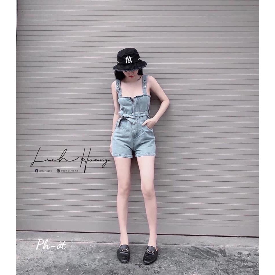 Yếm short jeans nữ co dãn king168 , yếm nữ co dãn nhẹ thoải mái trẻ trung DC01 | BigBuy360 - bigbuy360.vn