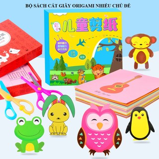 120 TỜ - BỘ SÁCH CẮT GIÂY ORIGAMI NHIỀU CHỦ ĐỀ